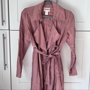 Like New! Cynthia Rowley Light Trench Coat Duster in Rose/Taupe